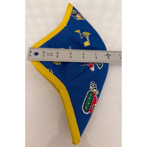 Handmade MICE AT WORK Microwave Safe Bowl Cozy Reversible Quilted Cozie Medium - Picture 6 of 6